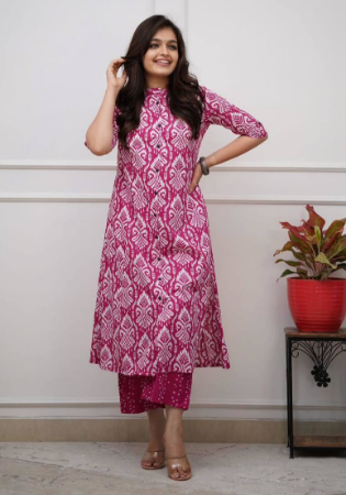 Picture of Marvelous Cotton Rosy Brown Kurtis & Tunic