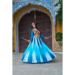 Picture of Classy Chiffon Aqua Readymade Salwar Kameez