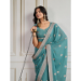 Picture of Resplendent Georgette Cadet Blue Saree