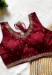Picture of Gorgeous Silk Maroon Designer Blouse