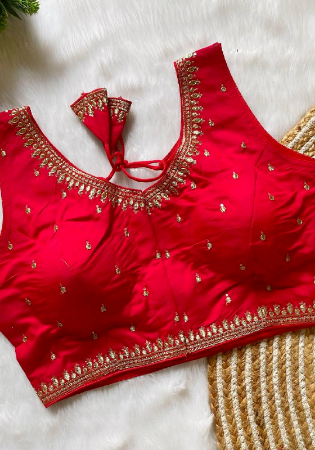 Picture of Resplendent Silk Crimson Designer Blouse