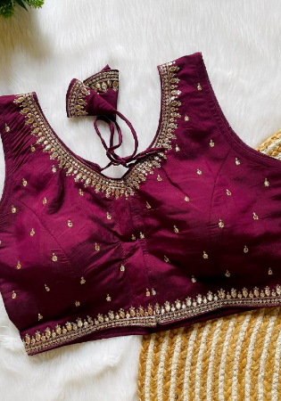 Picture of Fascinating Silk Brown Designer Blouse