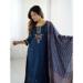 Picture of Cotton & Silk Midnight Blue Readymade Salwar Kameez