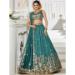 Picture of Fine Georgette Sea Green Lehenga Choli