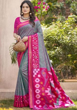 Picture of Radiant Silk Light Slate Grey Saree