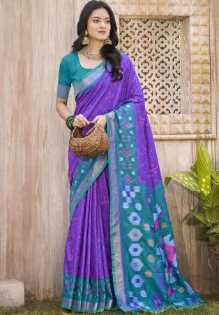 Picture of Ideal Silk Dark Orchid Saree