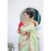 Picture of Well Formed Silk Beige Saree
