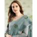Picture of Amazing Linen Dark Sea Green Saree