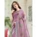 Picture of Shapely Linen Plum Saree