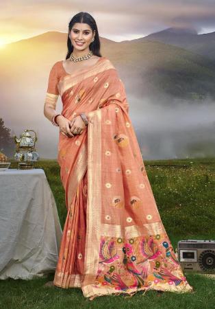 Picture of Nice Silk Sandy Brown Saree