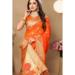 Picture of Stunning Silk Tomato Saree