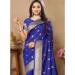 Picture of Good Looking Silk Dark Slate Blue Saree