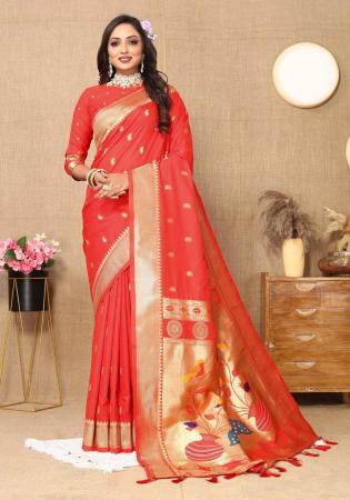 Picture of Sublime Silk Crimson Saree