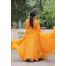 Picture of Enticing Georgette Golden Rod Readymade Lehenga Choli