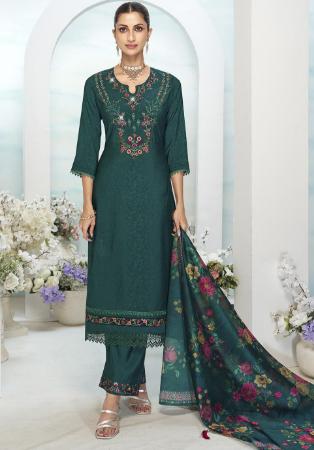 Picture of Exquisite Silk Cadet Blue Readymade Salwar Kameez