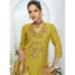 Picture of Sightly Silk Dark Golden Rod Readymade Salwar Kameez