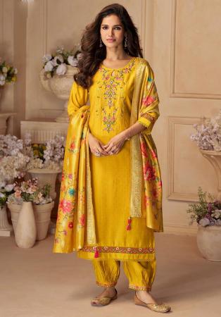 Picture of Taking Silk Golden Rod Readymade Salwar Kameez