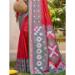 Picture of Magnificent Silk Light Slate Grey & Indian Red Saree