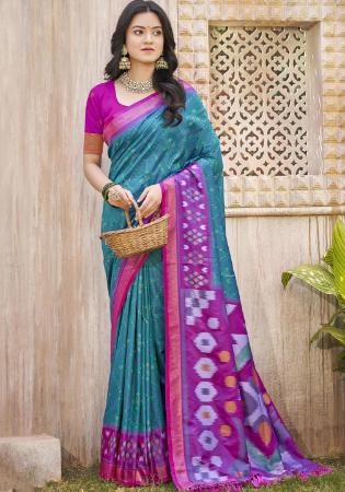 Picture of Pretty Silk Medium Purple Saree