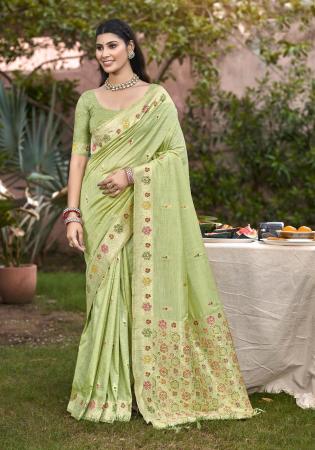 Picture of Exquisite Silk Dark Sea Green Saree