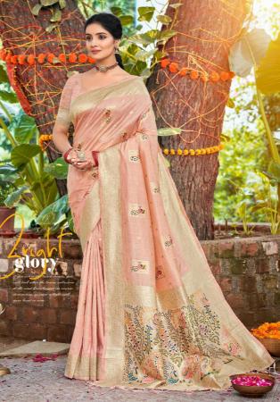 Picture of Splendid Silk Dark Salmon Saree