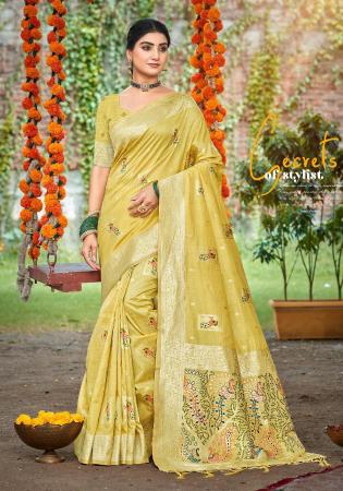 Picture of Beauteous Silk Khaki Saree