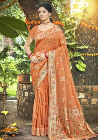 Picture of Superb Silk Coral Saree