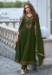 Picture of Well Formed Silk Dark Green Readymade Salwar Kameez