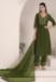 Picture of Chiffon Dark Olive Green Readymade Salwar Kameez
