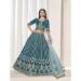 Picture of Fascinating Silk Teal Lehenga Choli