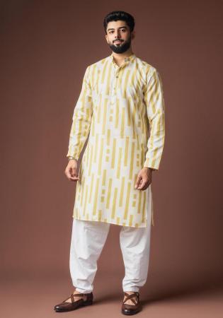 Picture of Lovely Linen & Silk Off White Kurtas