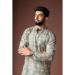 Picture of Grand Linen & Silk Dark Grey Kurtas