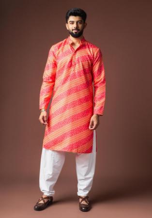 Picture of Sublime Linen & Silk Crimson Kurtas
