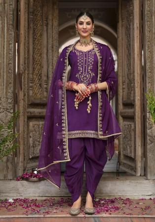 Picture of Splendid Silk Purple Readymade Salwar Kameez