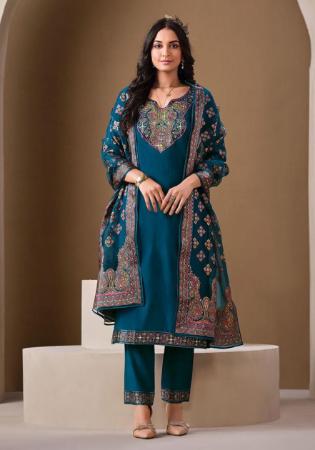 Picture of Radiant Silk Dark Green Readymade Salwar Kameez