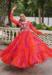 Picture of Marvelous Georgette Orange Readymade Gown