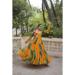 Picture of Lovely Georgette Dark Orange Readymade Gown