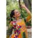Picture of Lovely Georgette Dark Orange Readymade Gown