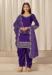 Picture of Ideal Silk Purple Straight Cut Salwar Kameez