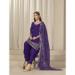 Picture of Ideal Silk Purple Straight Cut Salwar Kameez