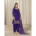 Picture of Ideal Silk Purple Straight Cut Salwar Kameez