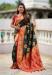 Picture of Well Formed Silk Dark Olive Green Saree