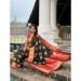 Picture of Well Formed Silk Dark Olive Green Saree