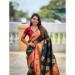 Picture of Well Formed Silk Dark Olive Green Saree