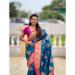 Picture of Graceful Silk Dark Cyan Saree
