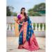 Picture of Graceful Silk Dark Cyan Saree