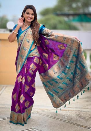 Picture of Graceful Silk Brown Saree