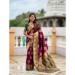 Picture of Magnificent Silk Medium Violet Red Saree