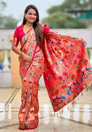 Picture of Bewitching Silk Light Pink Saree