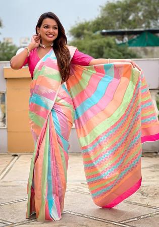 Picture of Magnificent Silk Indian Red Saree